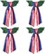 4 Pcs 4th of July Wreath Sash for Front Door Independence Day